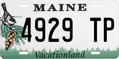 ME license plate 4929TP