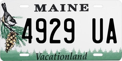 ME license plate 4929UA