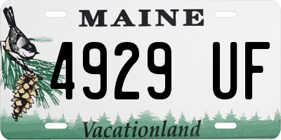 ME license plate 4929UF