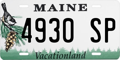 ME license plate 4930SP