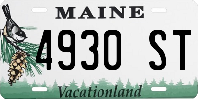 ME license plate 4930ST