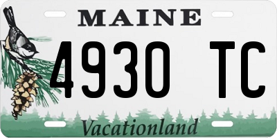 ME license plate 4930TC