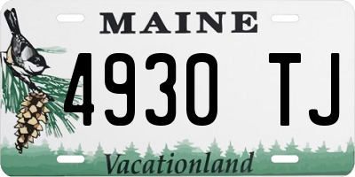 ME license plate 4930TJ