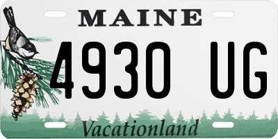 ME license plate 4930UG