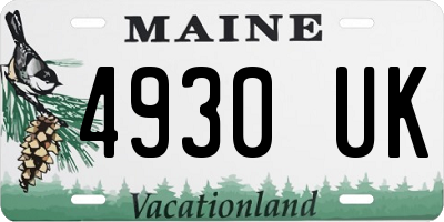 ME license plate 4930UK