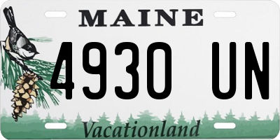 ME license plate 4930UN