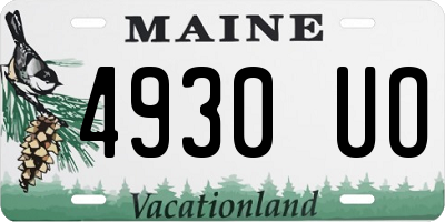 ME license plate 4930UO