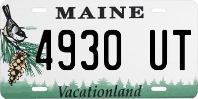 ME license plate 4930UT