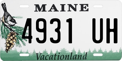 ME license plate 4931UH