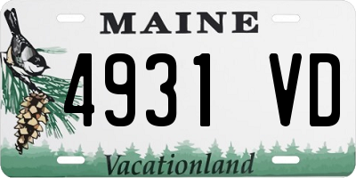 ME license plate 4931VD