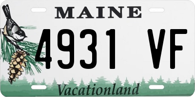 ME license plate 4931VF