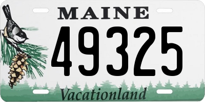 ME license plate 49325