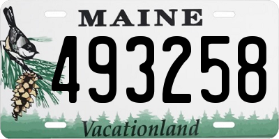 ME license plate 493258