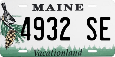 ME license plate 4932SE