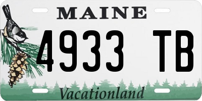 ME license plate 4933TB