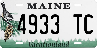 ME license plate 4933TC