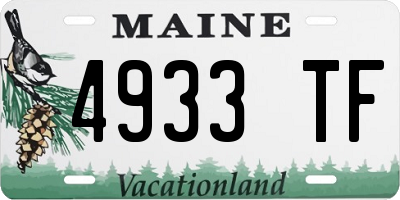 ME license plate 4933TF