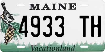 ME license plate 4933TH