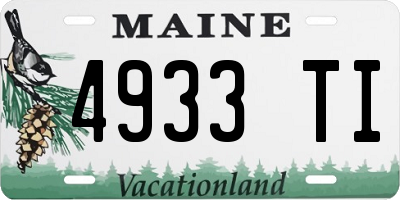 ME license plate 4933TI