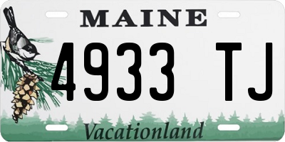 ME license plate 4933TJ