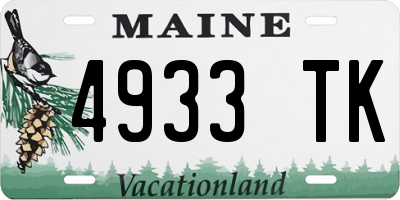 ME license plate 4933TK