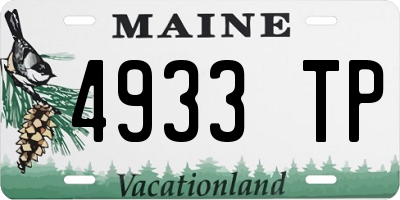 ME license plate 4933TP