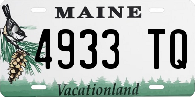 ME license plate 4933TQ