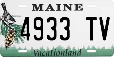 ME license plate 4933TV
