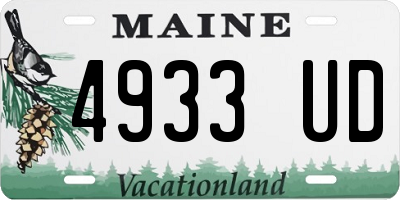 ME license plate 4933UD