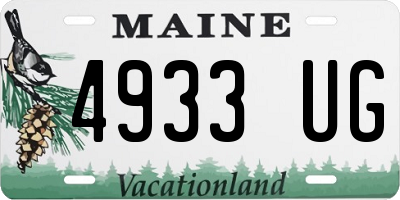 ME license plate 4933UG