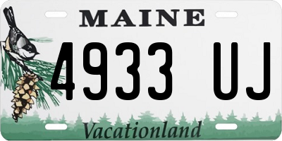 ME license plate 4933UJ