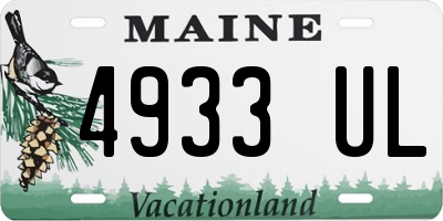 ME license plate 4933UL