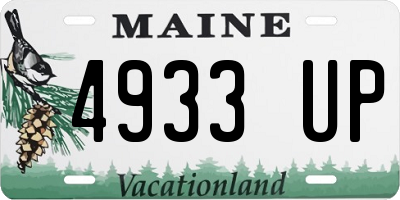 ME license plate 4933UP