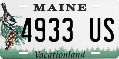 ME license plate 4933US