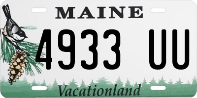 ME license plate 4933UU