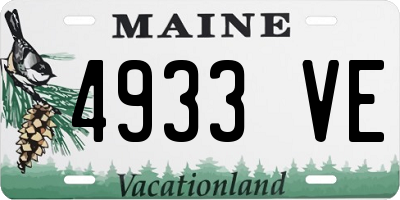 ME license plate 4933VE