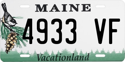 ME license plate 4933VF