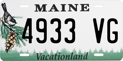 ME license plate 4933VG