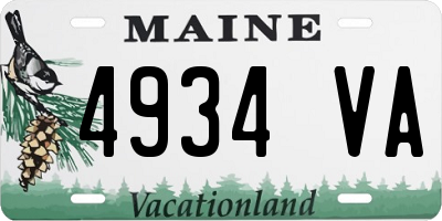 ME license plate 4934VA