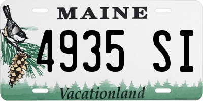 ME license plate 4935SI