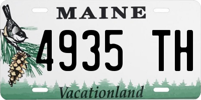 ME license plate 4935TH