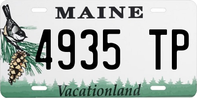 ME license plate 4935TP
