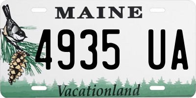 ME license plate 4935UA