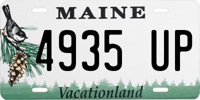 ME license plate 4935UP