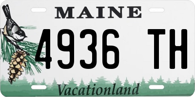 ME license plate 4936TH