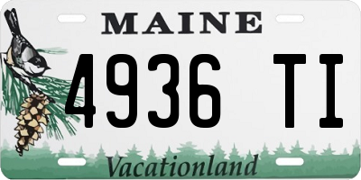 ME license plate 4936TI