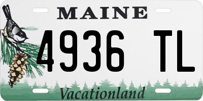 ME license plate 4936TL