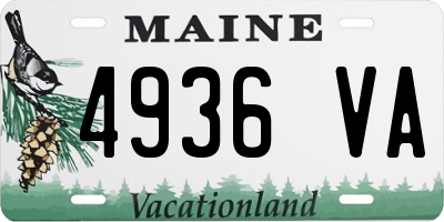 ME license plate 4936VA