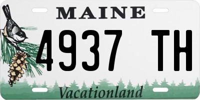 ME license plate 4937TH