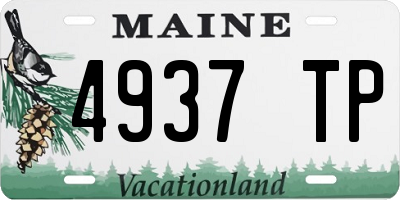 ME license plate 4937TP